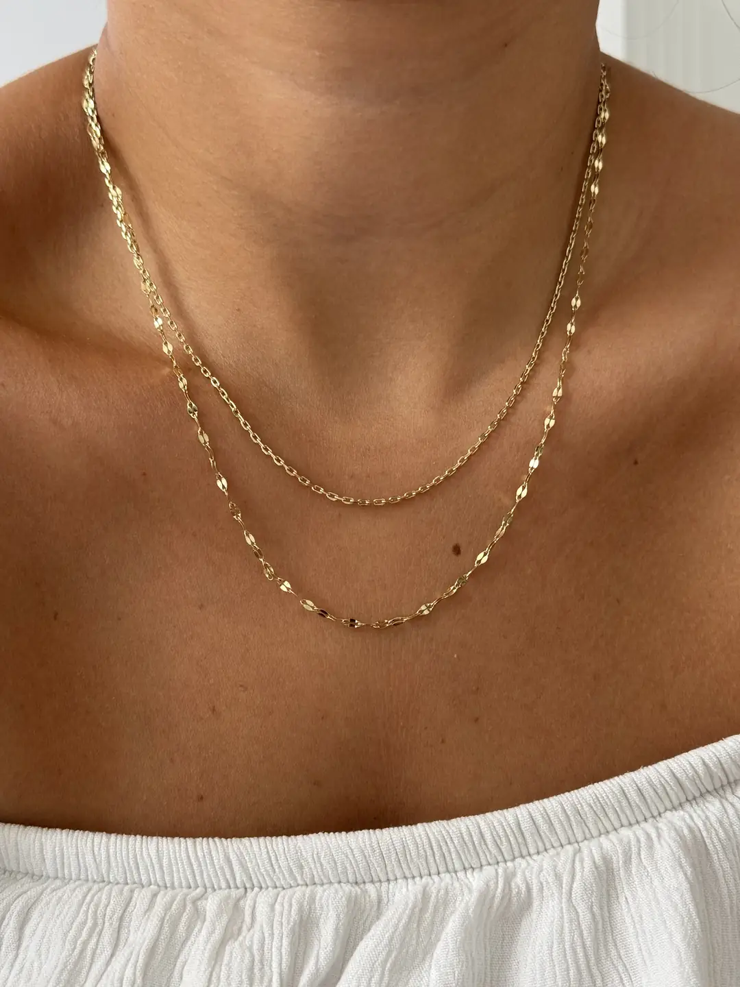 14K Xuping Seri Tek Kilitte Çift Zincir Kol