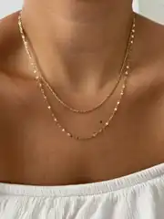 14K Xuping Seri Tek Kilitte Çift Zincir Kol 1