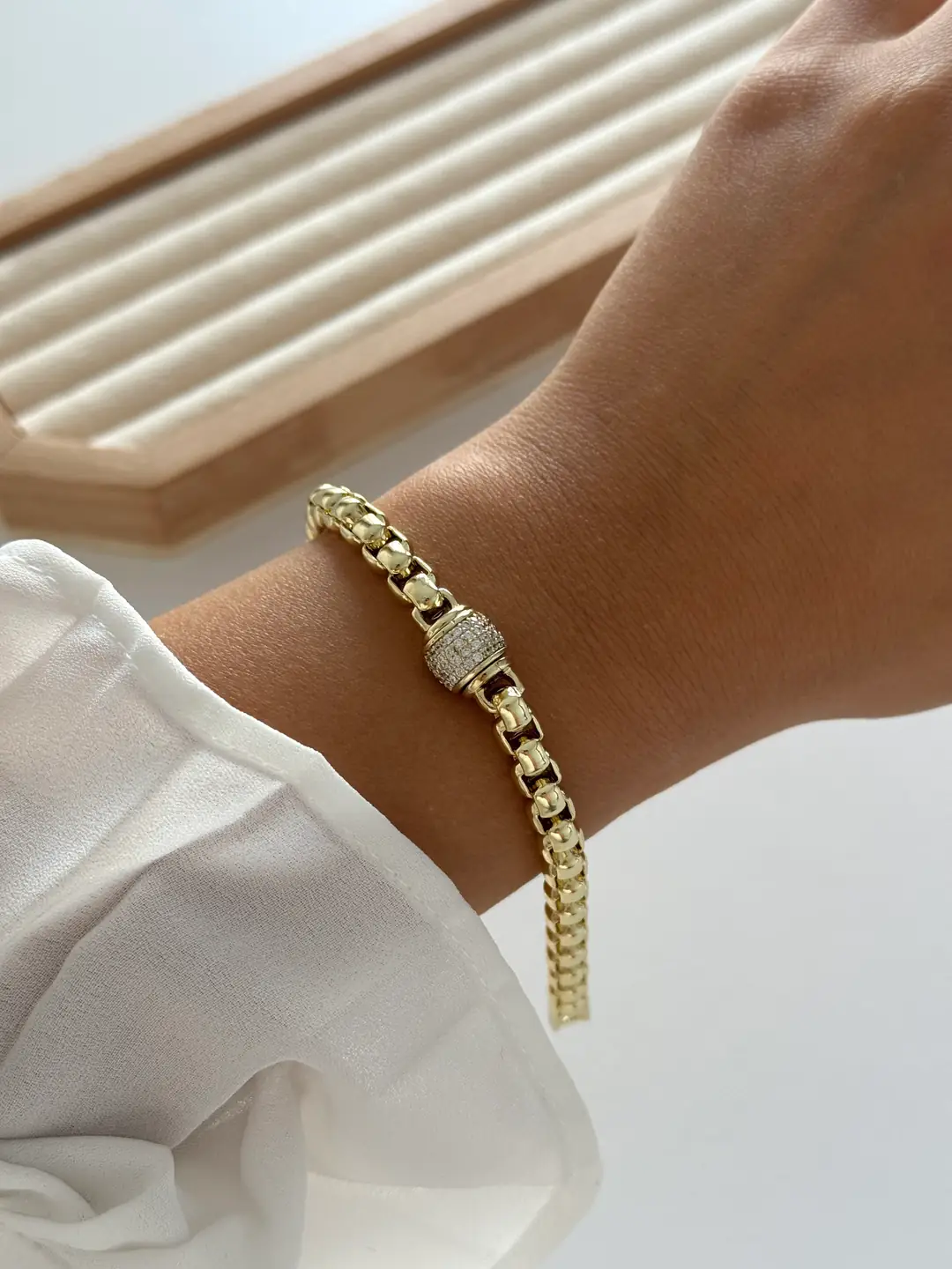 14k Xuping Seri Arnavut Bileklik 