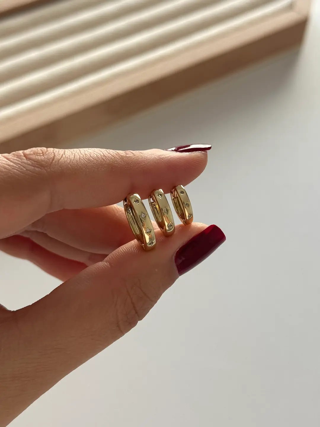 14K Xuping Seri 3lü Küpe Seti