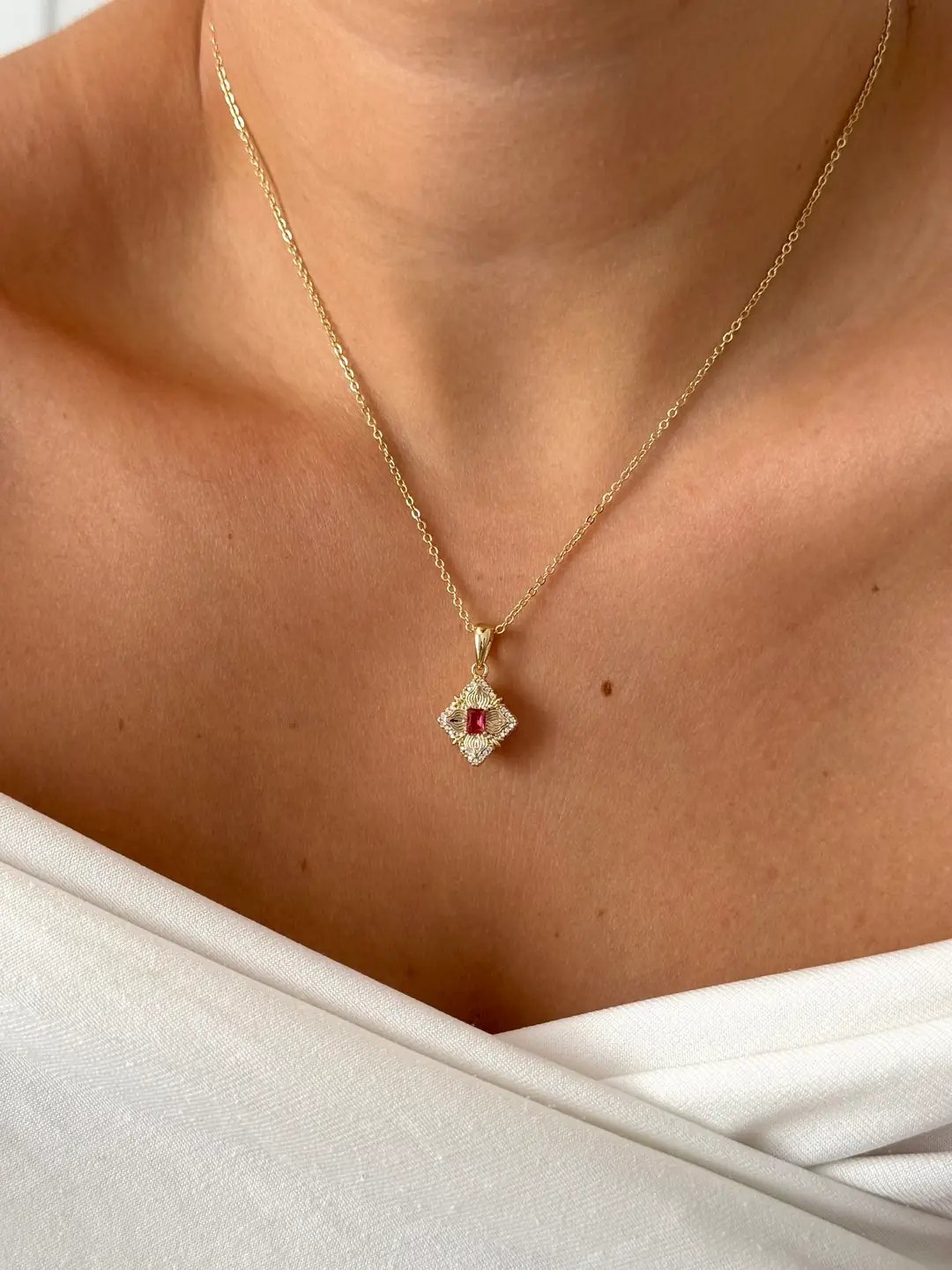 14k Xuping Seri Vintage Kolye  