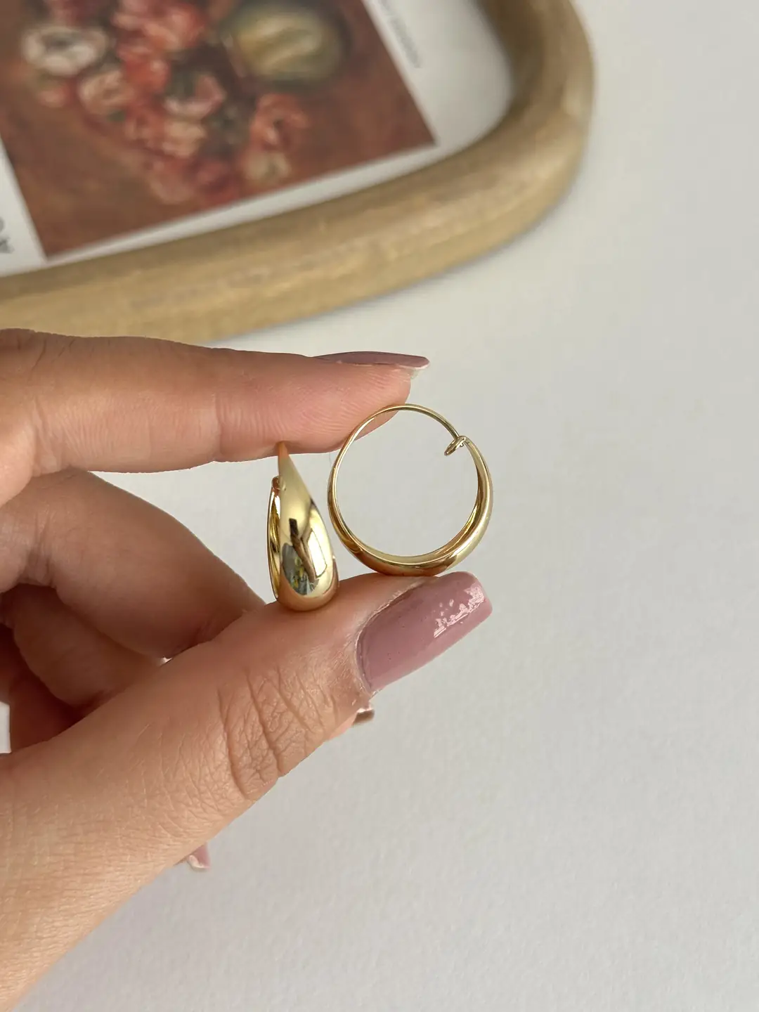 14K Xuping Seri Basic Halka Küpe