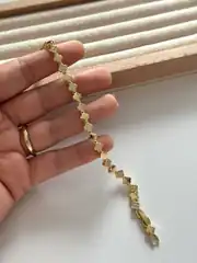 14K Altın Kaplama Yonca Bileklik  2