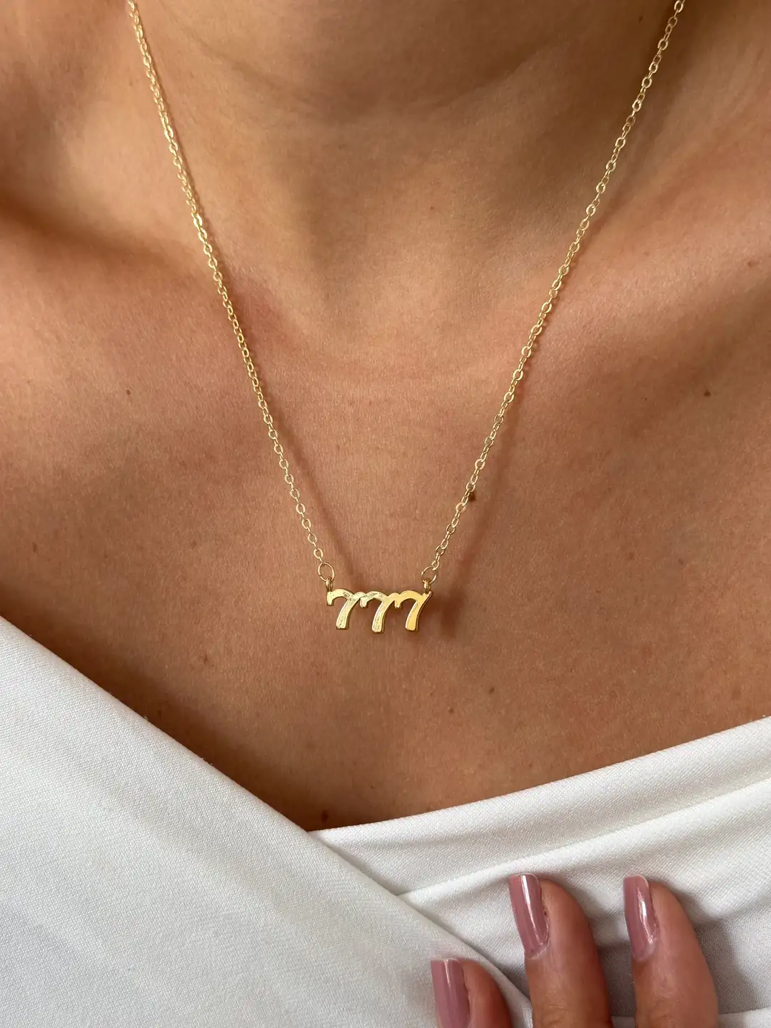 14K Altın Kaplama 777 Manifest Kolye
