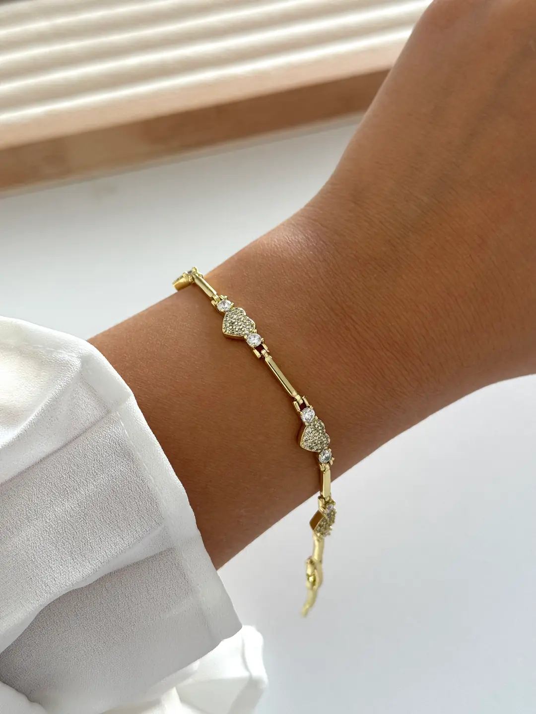 14k xuping seri kalpli bileklik 