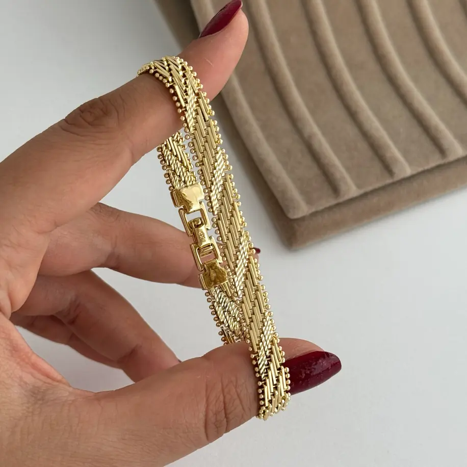 14K Xuping Seri Hasır Bileklik