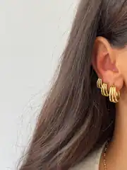 14k xuping seri 3 çift küpe seti  2