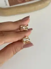 14K Xuping Seri Kıkırdak Küpe 1
