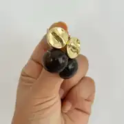 Altın Kaplama Koyu Kahve Küpe 2