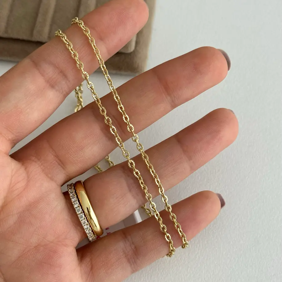 14K Xuping Seri Kolye 45 Cm