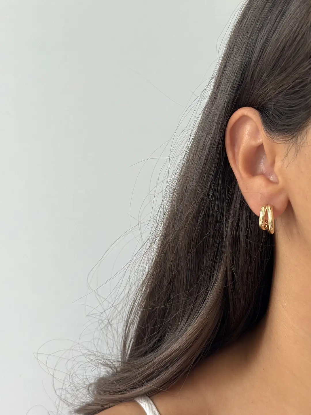 14K Xuping Seri İkili Halka Küpe