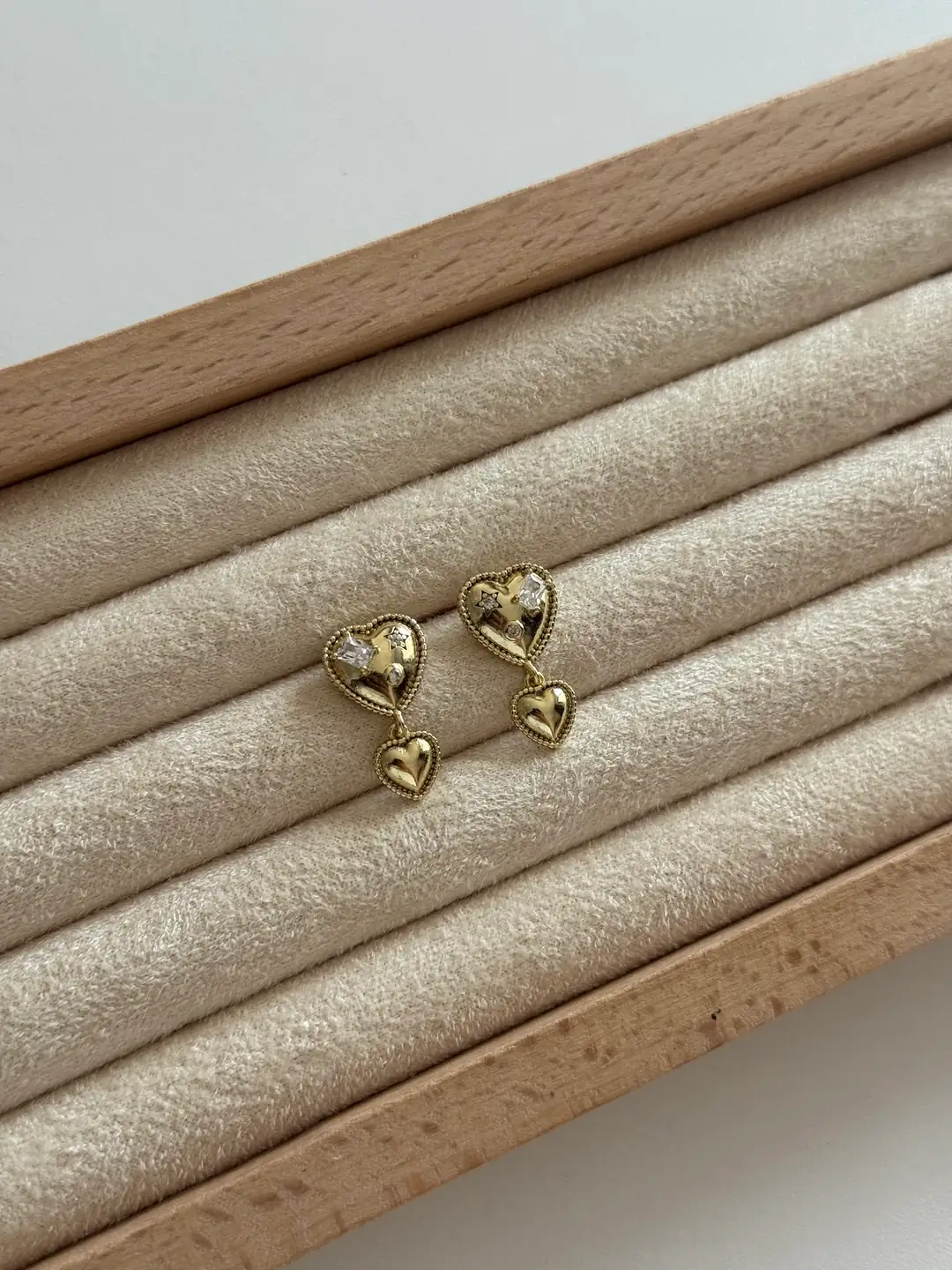 14K Xuping Seri Sallantılı Kalp Küpe