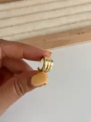14K Altın Kaplama Sıkıştırmalı Kıkırdak Küpe 2