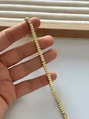 14k Altın Kaplama Badem Model Bileklik  2