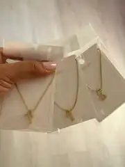14K Altın Kaplama Tektaş Ve Harf Uçlu Minimal Kolye 3