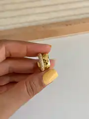 14K Altın Kaplama Sıkıştırmalı Kıkırdak Küpe 2