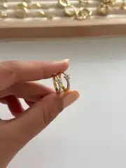 14k xuping seri minimal yıldız küpe  1