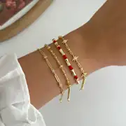 Asansör Kilitli Kırmızı İp Bileklik 2