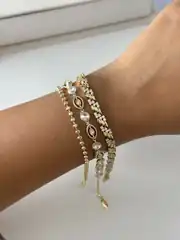 14K Xuping Seri Vintage Taşlı Göz Bileklik 2