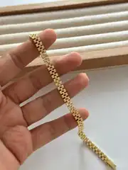 14k Altın Kaplama İnce Marka Model Bileklik  2
