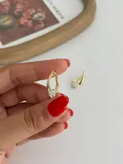 14K Xuping Seri Çiçek Detaylı Küpe 2