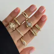 14K Altın Kaplama Yeşil Detay Yüzük 2