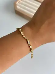 14K Altın Kaplama Manifest Bileklik 2
