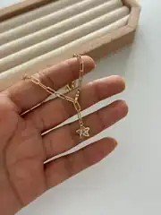14K Xuping Seri Yıldız Charmlı Ataç Kolye 45 Cm 2