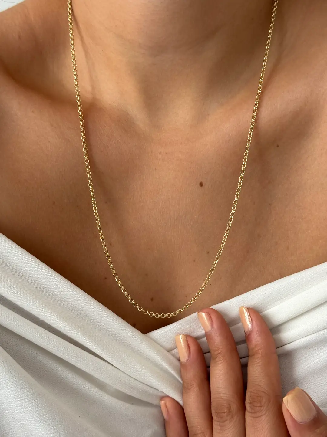 14k xuping seri minimal doc kolye 60 cm 