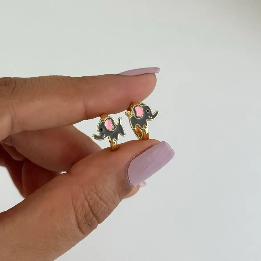 14K Premium Seri Fil Küpe