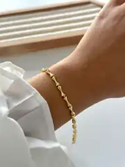 14k Altın Kaplama Kemik Bileklik  1