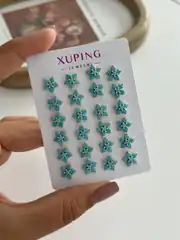 14K Xuping Seri Mavi Yıldız Küpe 2