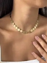 14K Altın Kaplama Pul Kolye 1