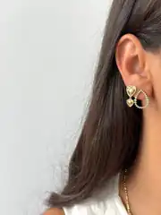 14K Xuping Seri Sallantılı Kalp Küpe 2