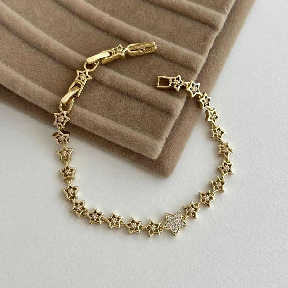 14K Xuping Seri Yıldız Bileklik