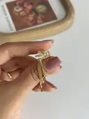 14K Xuping Seri Sıkıştırma Kıkırdak Küpe 2