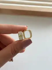 14k Xuping Seri Taşlı Kalp Küpe  2