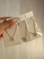 14K Altın Kaplama Tektaş Ve Harf Uçlu Minimal Kolye 5
