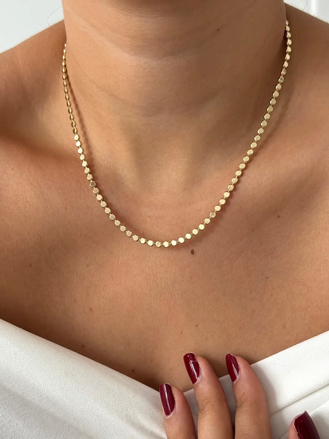 14k xuping seri pul kolye 45 cm 