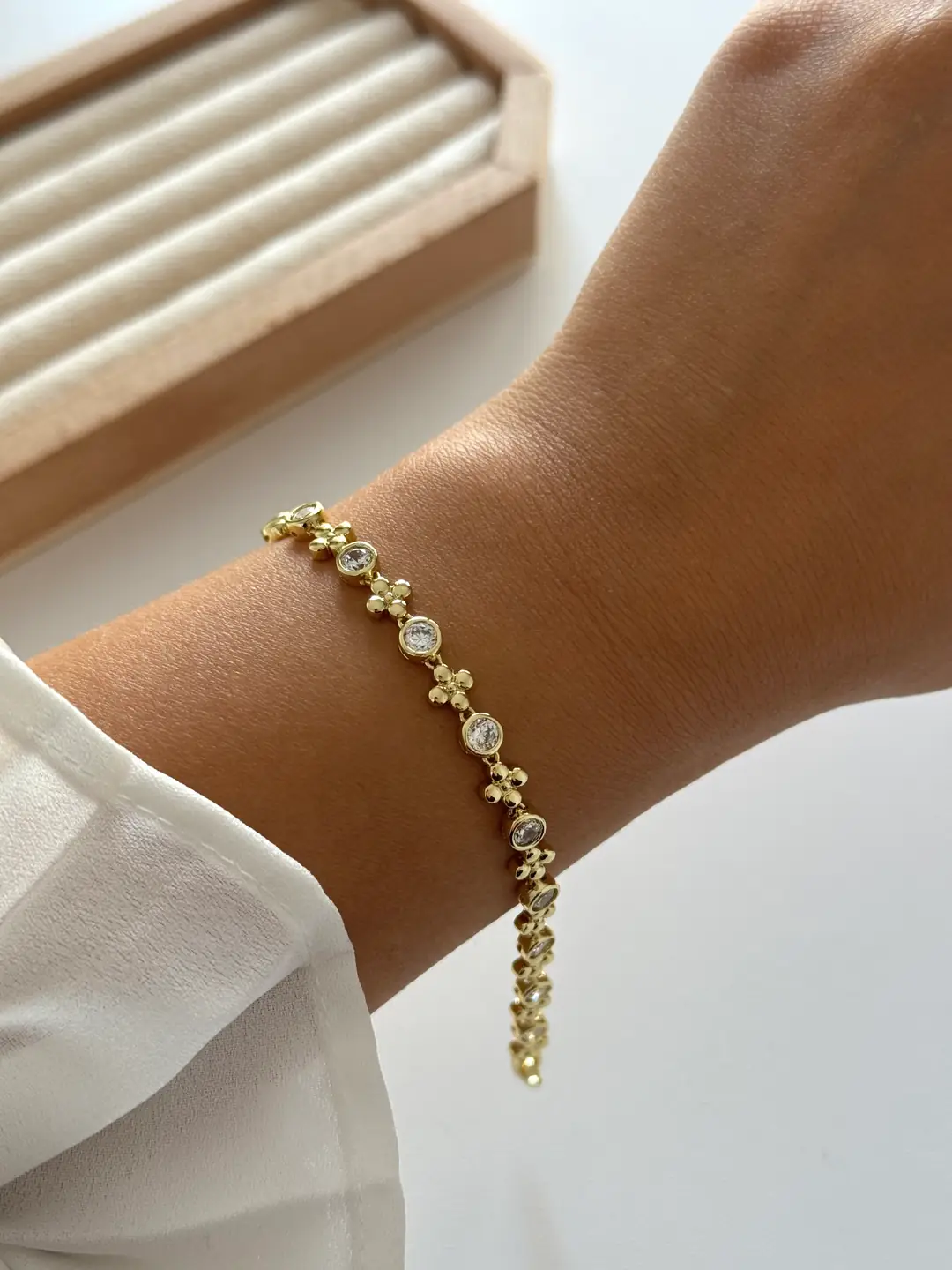 14k xuping seri yonca bileklik 