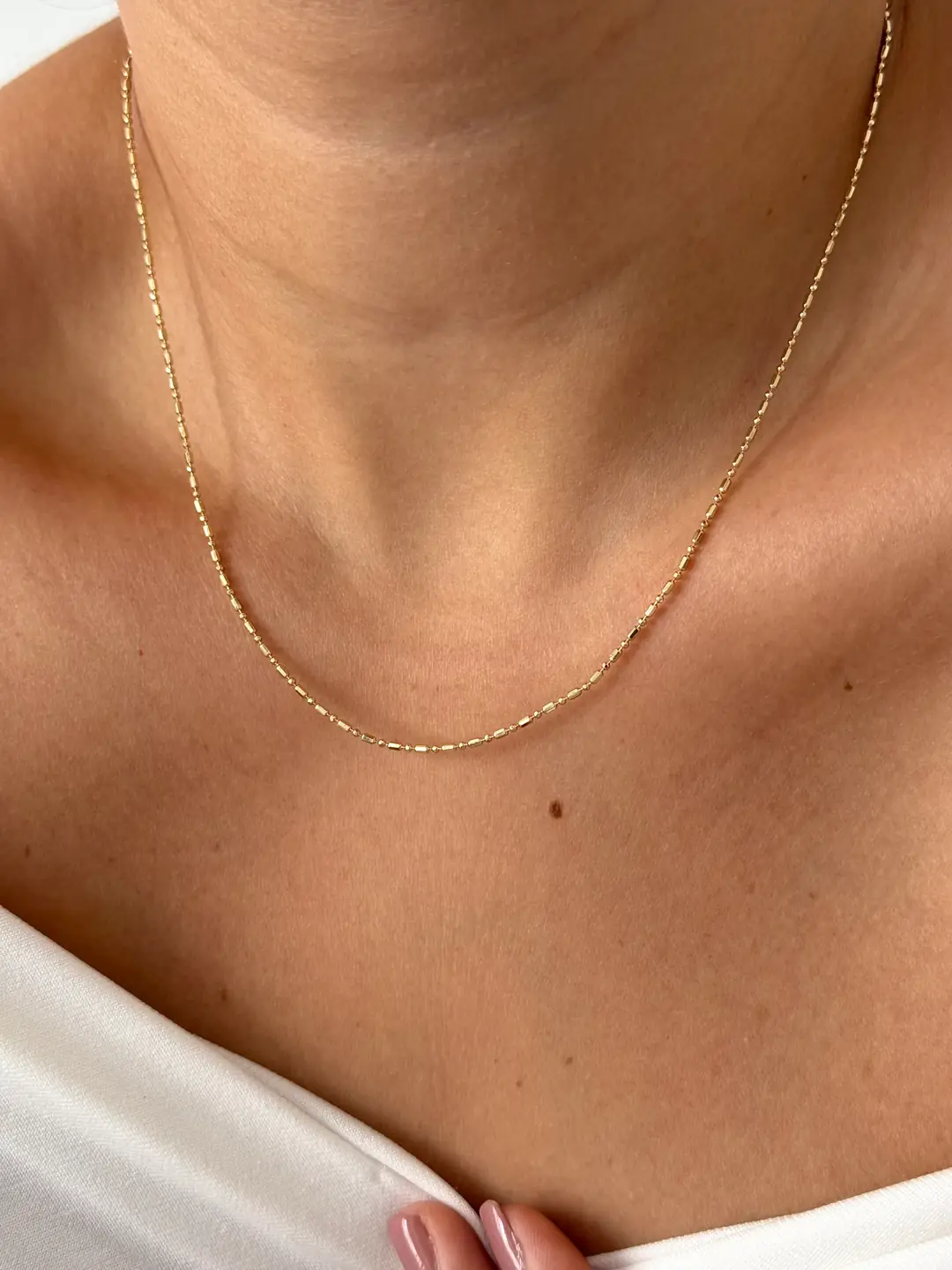 14K Xuping Seri Minimal Kolye 