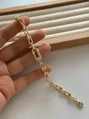14k Altın Kaplama Taşlı Marka Model Bileklik  2