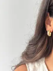 14k xuping seri plaka şerit küpe  3