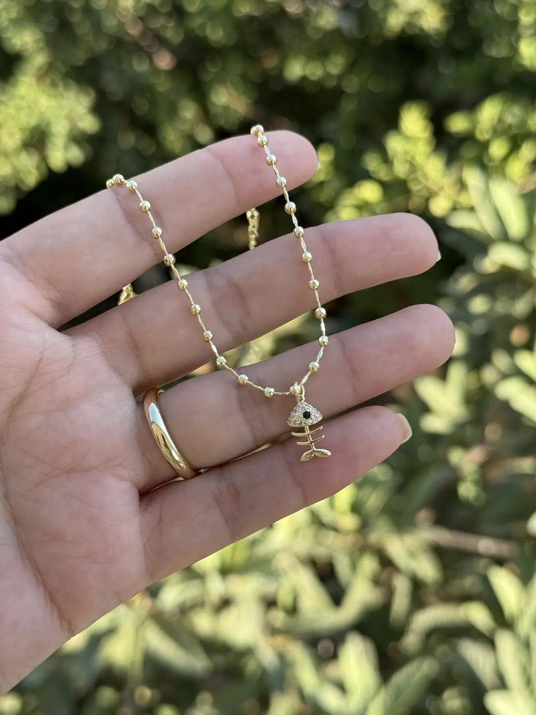 14K Altın Kaplama Balık Halhal