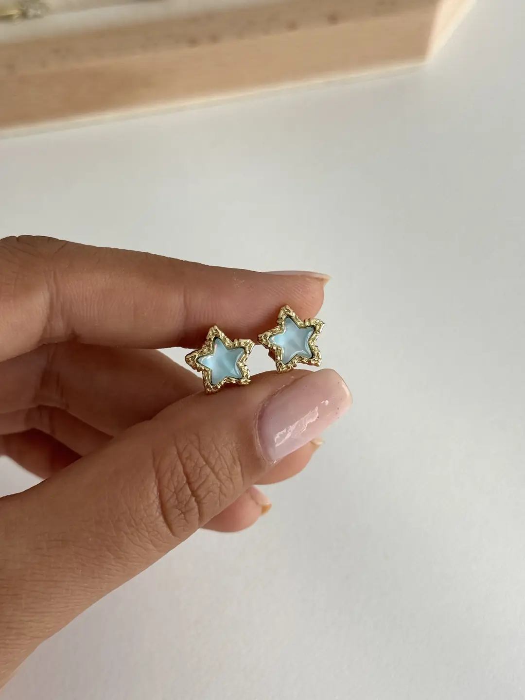14K Xuping Seri Yansımalı Yıldız Küpe