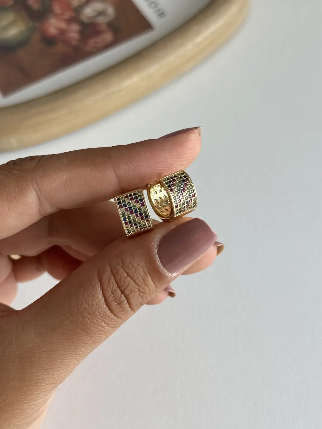 14K Xuping Seri Renkli Küpe