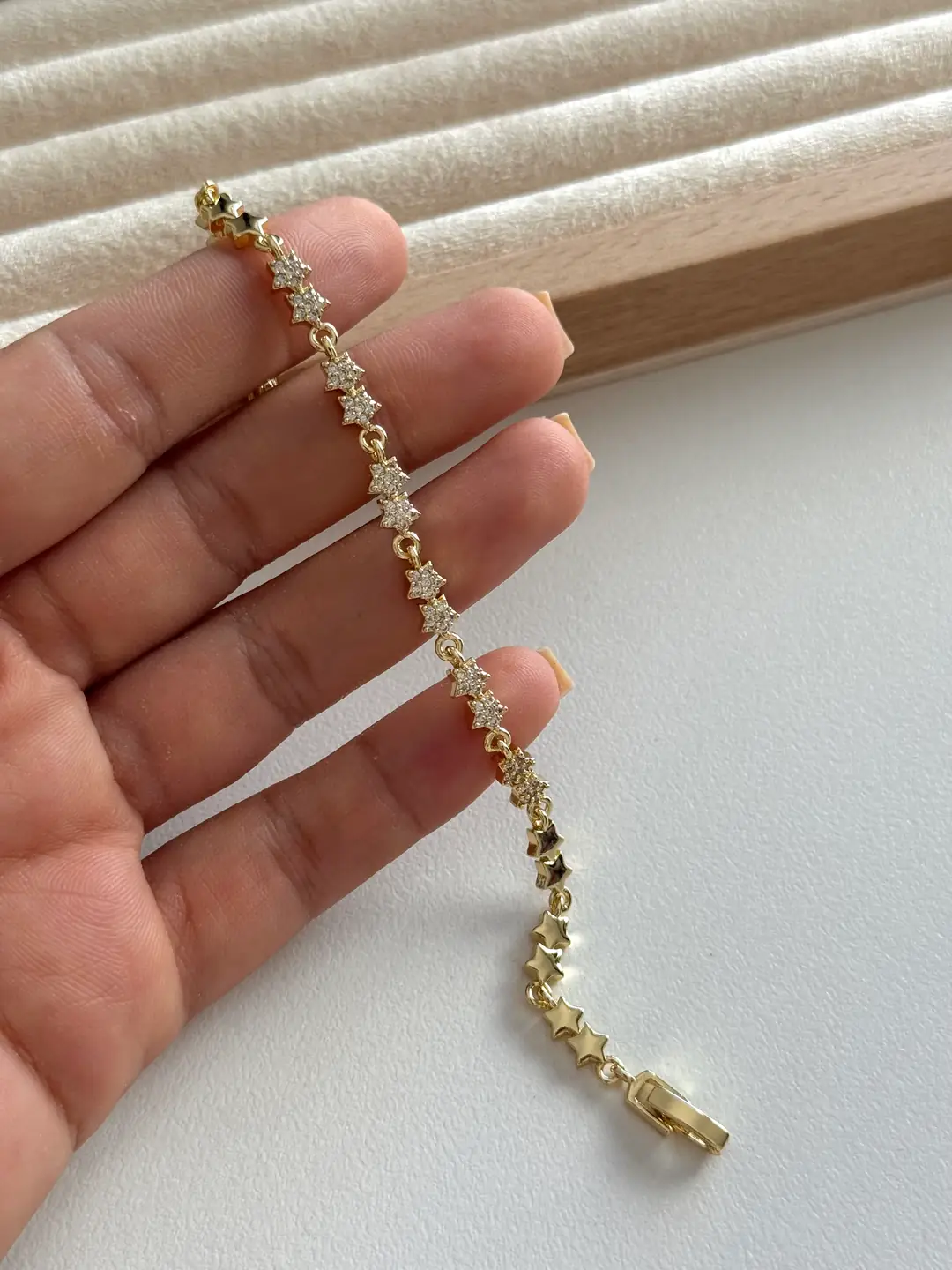 14K Altın Kaplama Minimal Yıldız Bileklik