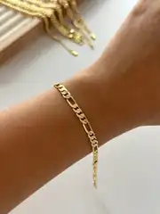 14k Altın Kaplama Figaro Bileklik  1