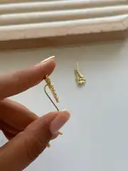 14K Altın Kaplama Tek Delikte Çoklu Görünüm Küpe 3