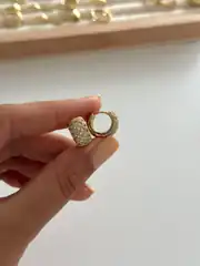 14k xuping seri minimal gömme taşlı küpe  2